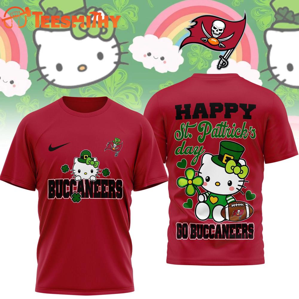 Tampa Bay Buccaneers 2026 NFL Hello Kitty St. Pattrick's Day Special New 3D Shirt