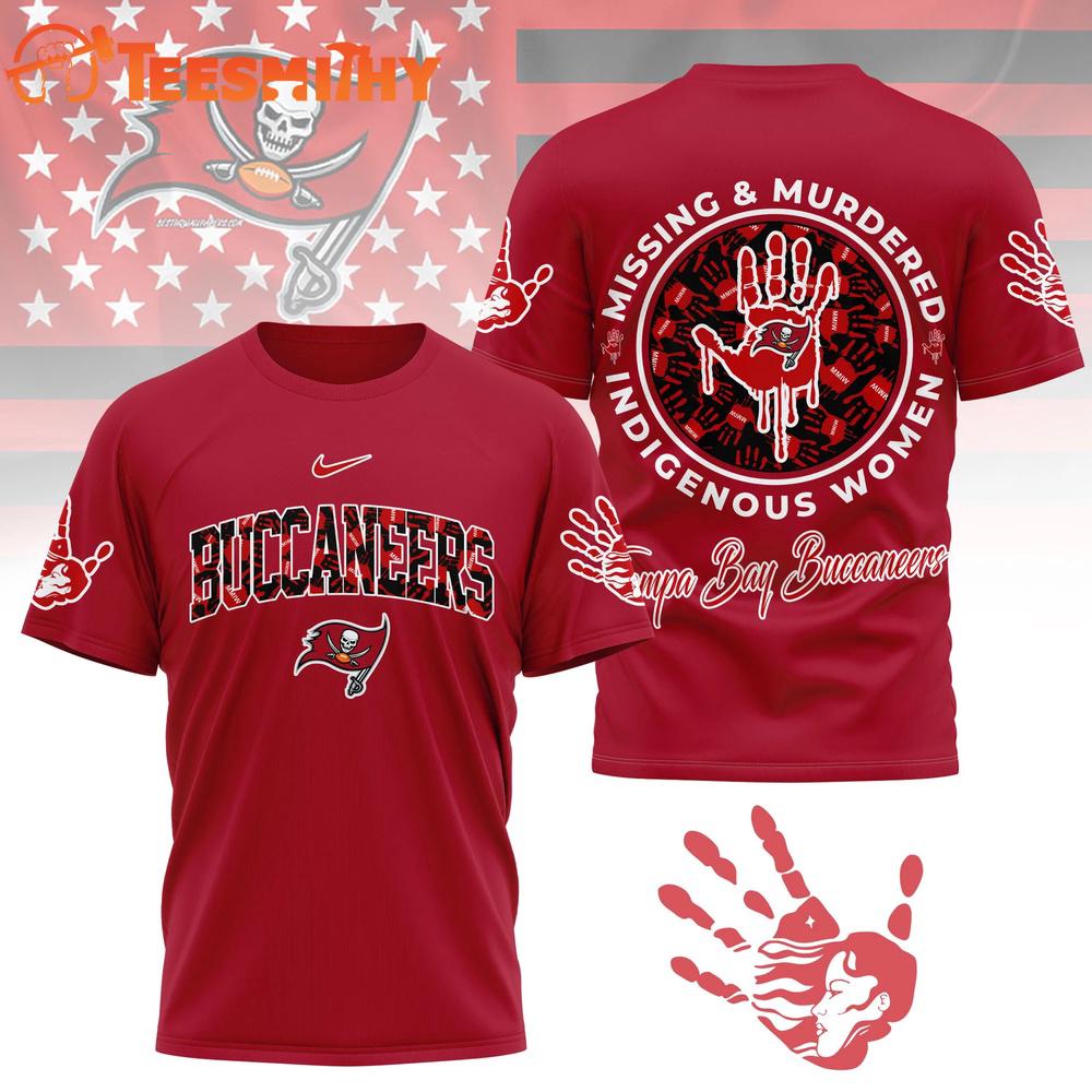 Tampa Bay Buccaneers 2026 NFL Missing Murdered Indigenous Women Awareness 3D Shirt