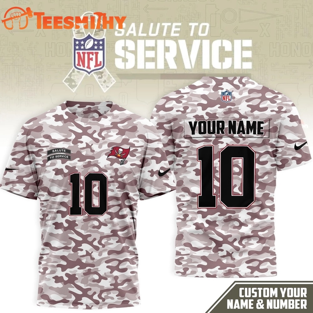 Tampa Bay Buccaneers 2026 NFL Salute to Service Camo New Design 3D Shirt