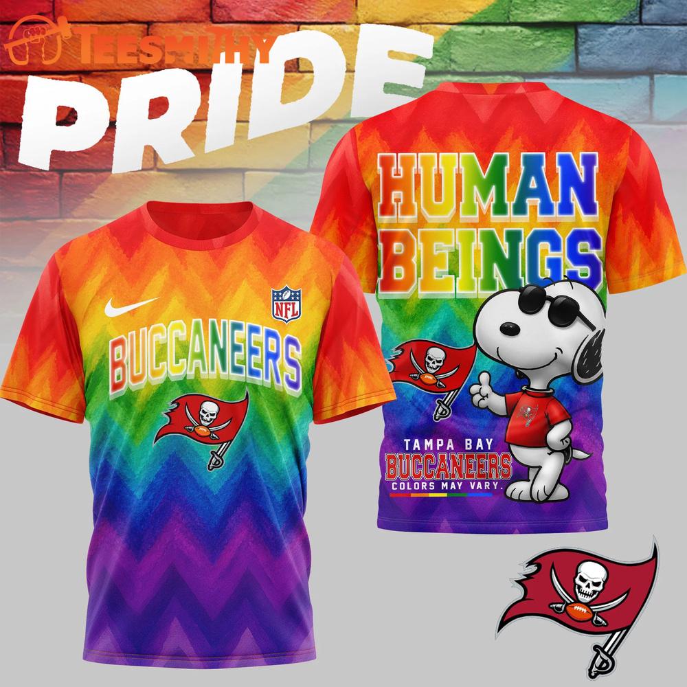 Tampa Bay Buccaneers 2026 NFL Snoopy Rainbow Pride Limited 3D Shirt