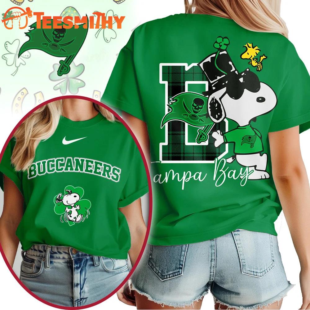 Tampa Bay Buccaneers 2026 NFL Snoopy St. Patricks Day Unisex 3D Shirt