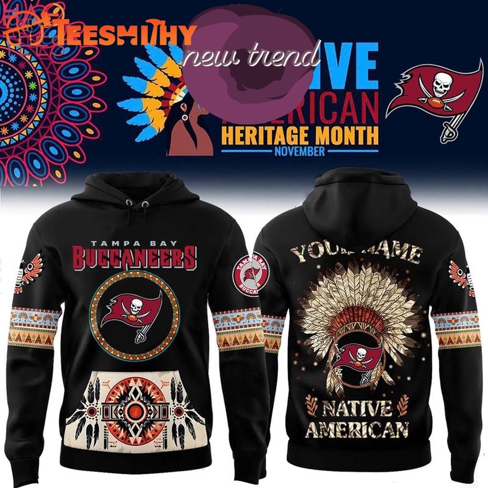 Tampa Bay Buccaneers Native American Heritage Month Custom Name Hoodie