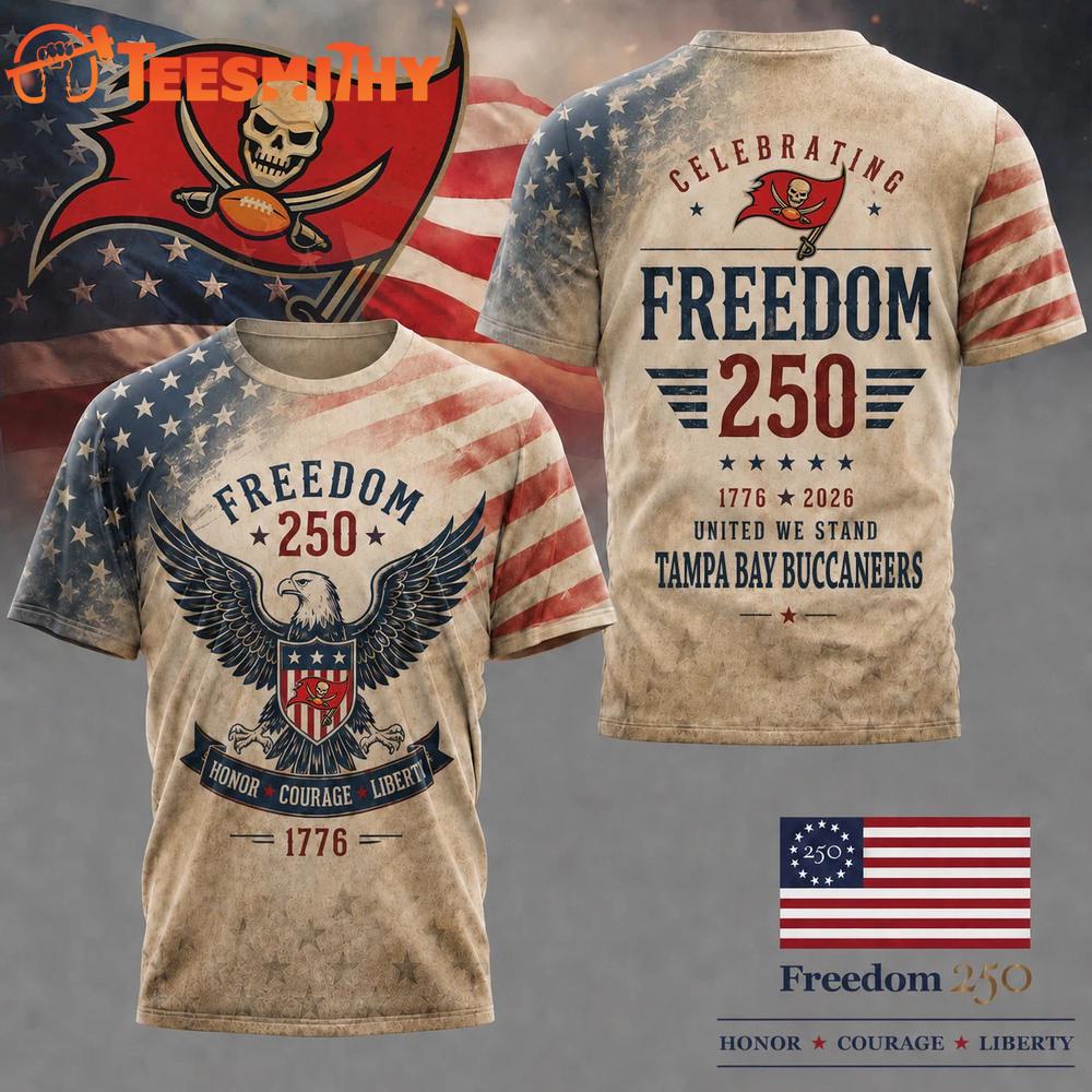 Tampa Bay Buccaneers NFL Ameica Freedom 250 Patriotic Limited 3D Shirt