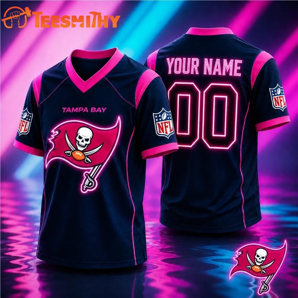 Tampa Bay Buccaneers NFL Electric Glow Custom Football Jersey