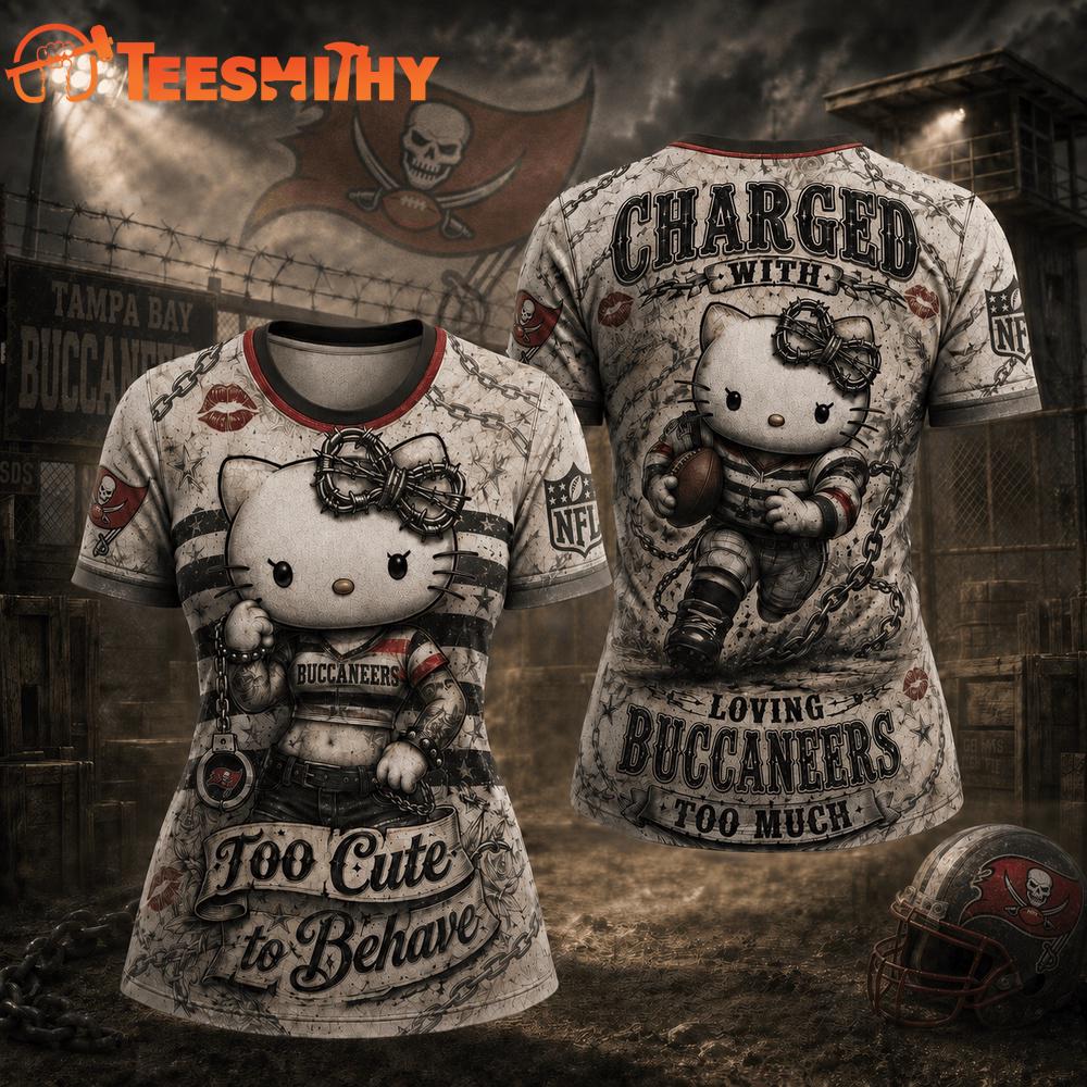 Tampa Bay Buccaneers NFL Hello Kitty Rebellion Unisex 3D Shirt