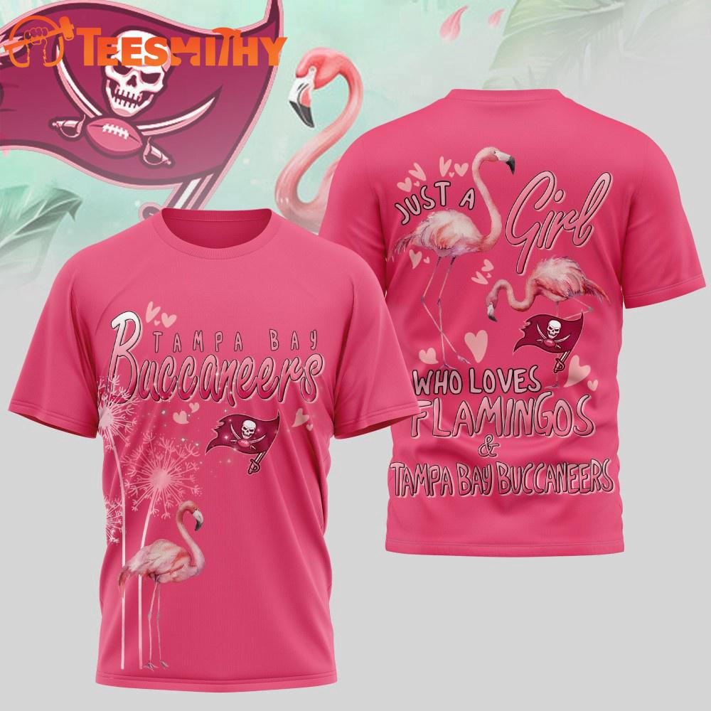 Tampa Bay Buccaneers NFL Just a Girl Who Loves Flamingo 3D Shirt Tampa Bay Buccaneers NFL Just a Girl Who Loves Flamingo 3D Shirt