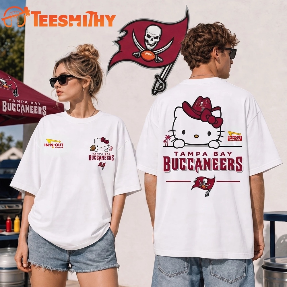 Tampa Bay Buccaneers NFL Kitty Burger Game Day Unisex 3D Shirt