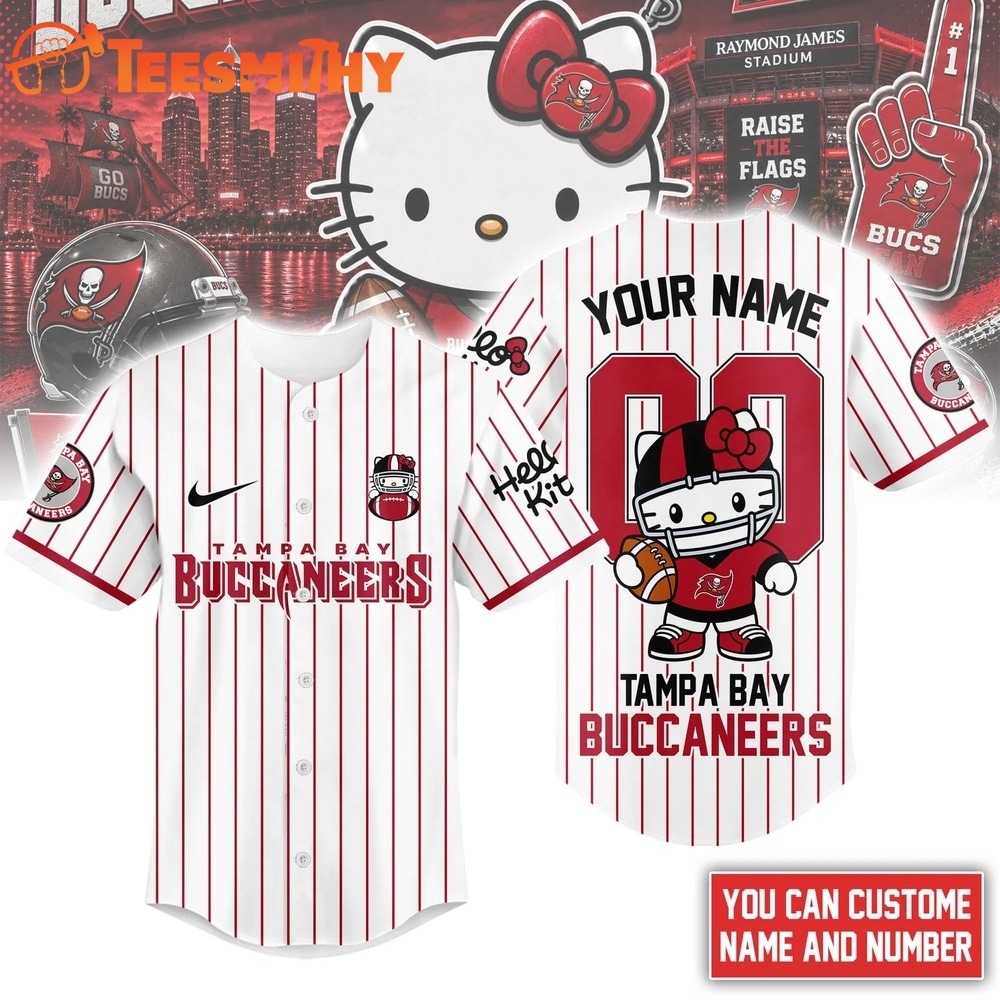 Tampa Bay Buccaneers NFL Kitty Game Day Custom Baseball Jersey Shirt