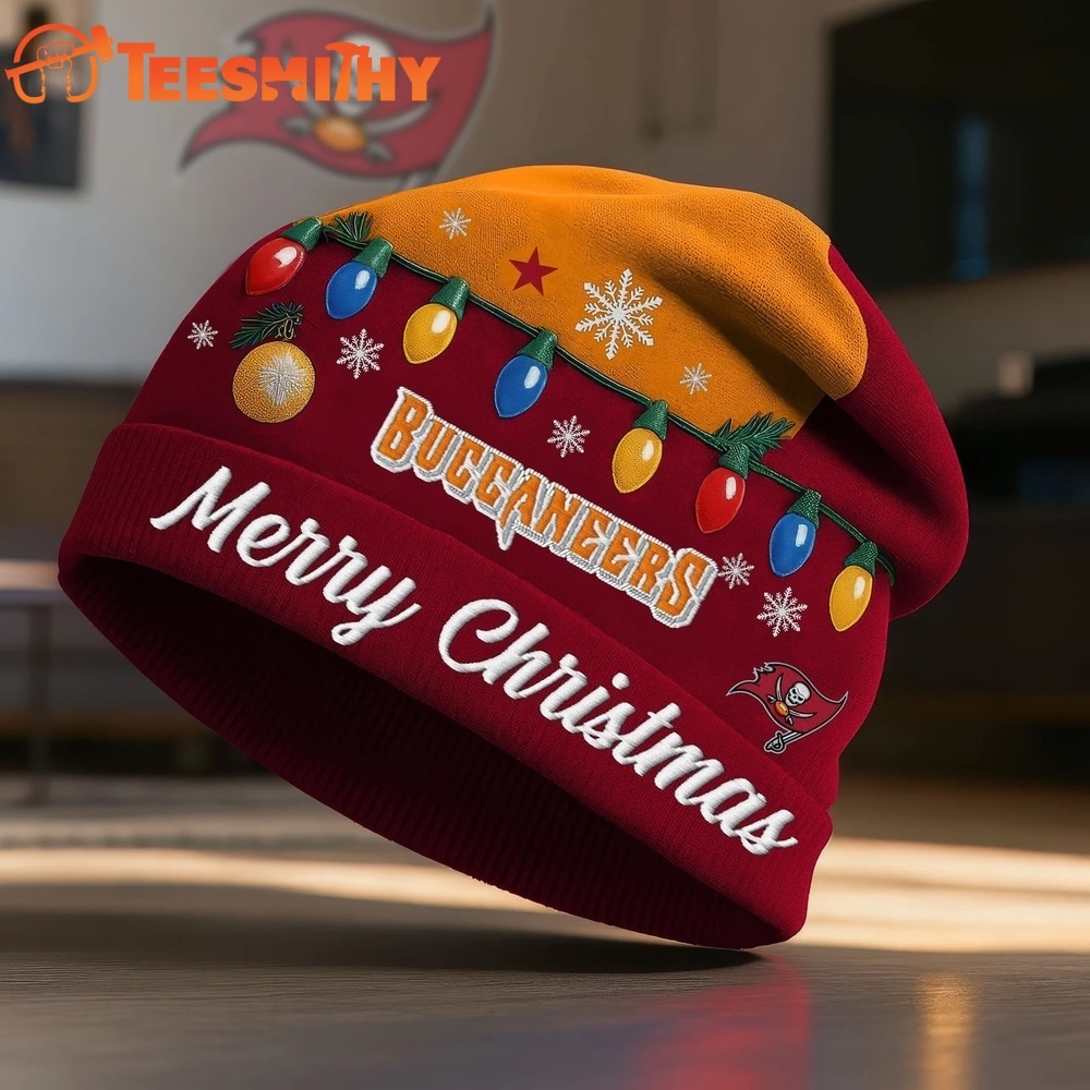 Tampa Bay Buccaneers NFL Merry Christmas Beanie Hat
