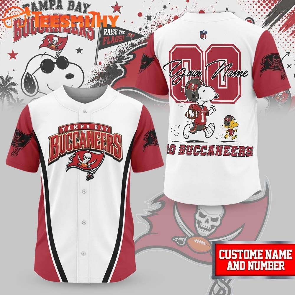 Tampa Bay Buccaneers NFL Snoopy Ultimate Game Day Personalized Jersey Shirt