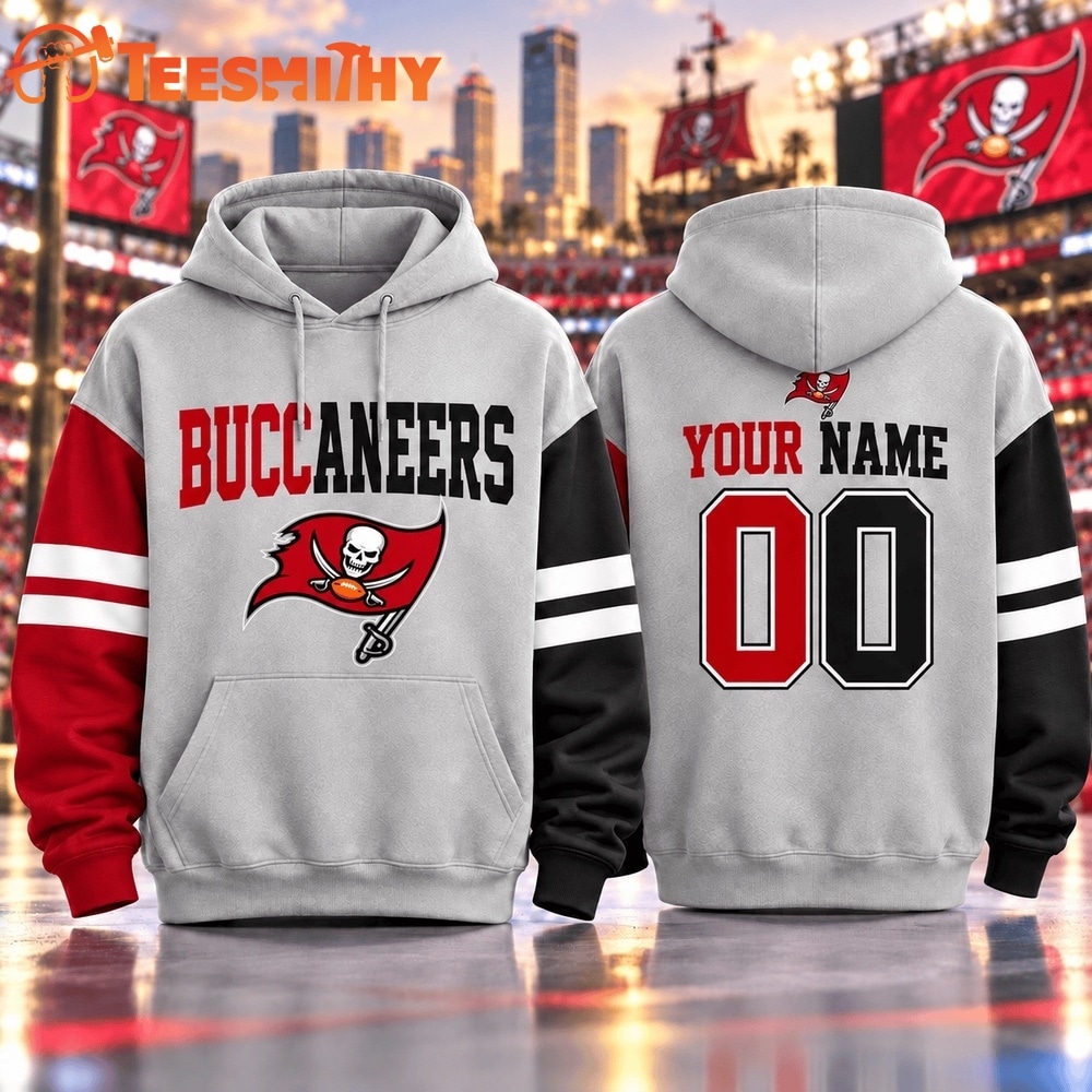 Tampa Bay Buccaneers NFL Two Tone Colorblock Varsity Hoodie
