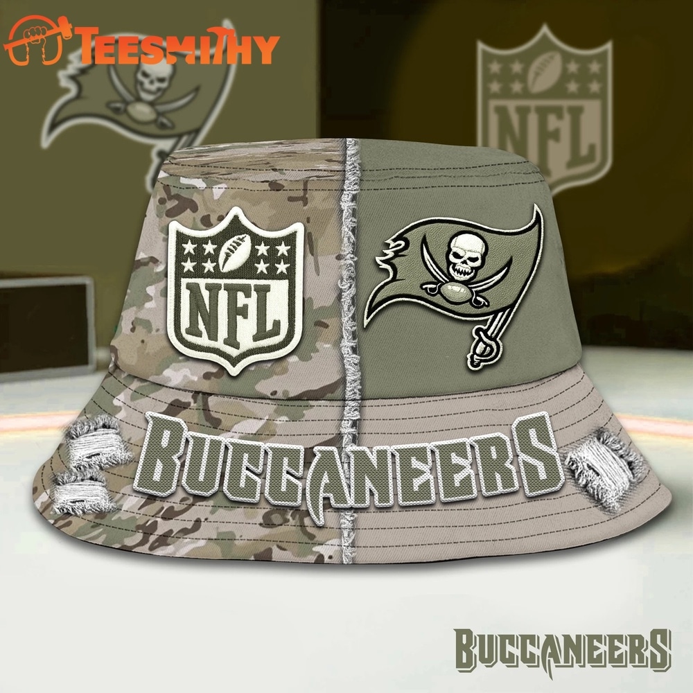Tampa Bay Buccaneers NFL Veterans US Army Bucket Hat