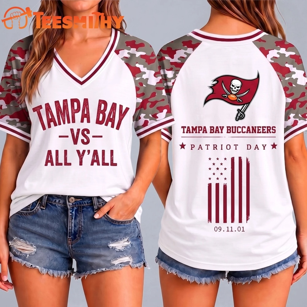 Tampa Bay Buccaneers NFL vs All Y' All United We Stand V Neck T Shirt