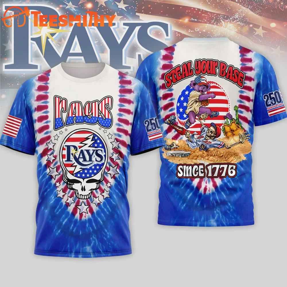 Tampa Bay Rays 2026 MLB Grateful Dead 250 Years Of America 3D T Shirt