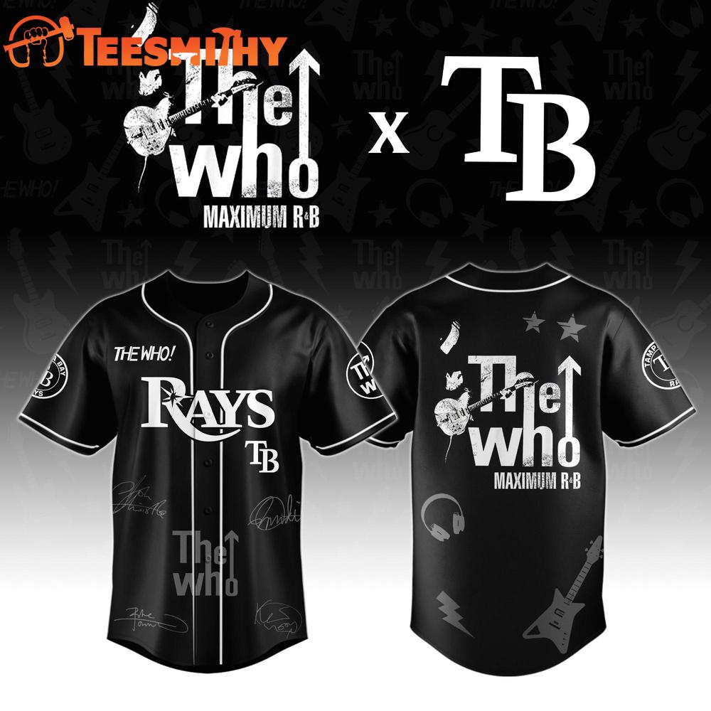 Tampa Bay Rays The Who The Song Is Over North American Farewell Tour Baseball Jersey Tampa Bay Rays The Who The Song Is Over North American Farewell Tour Baseball Jersey