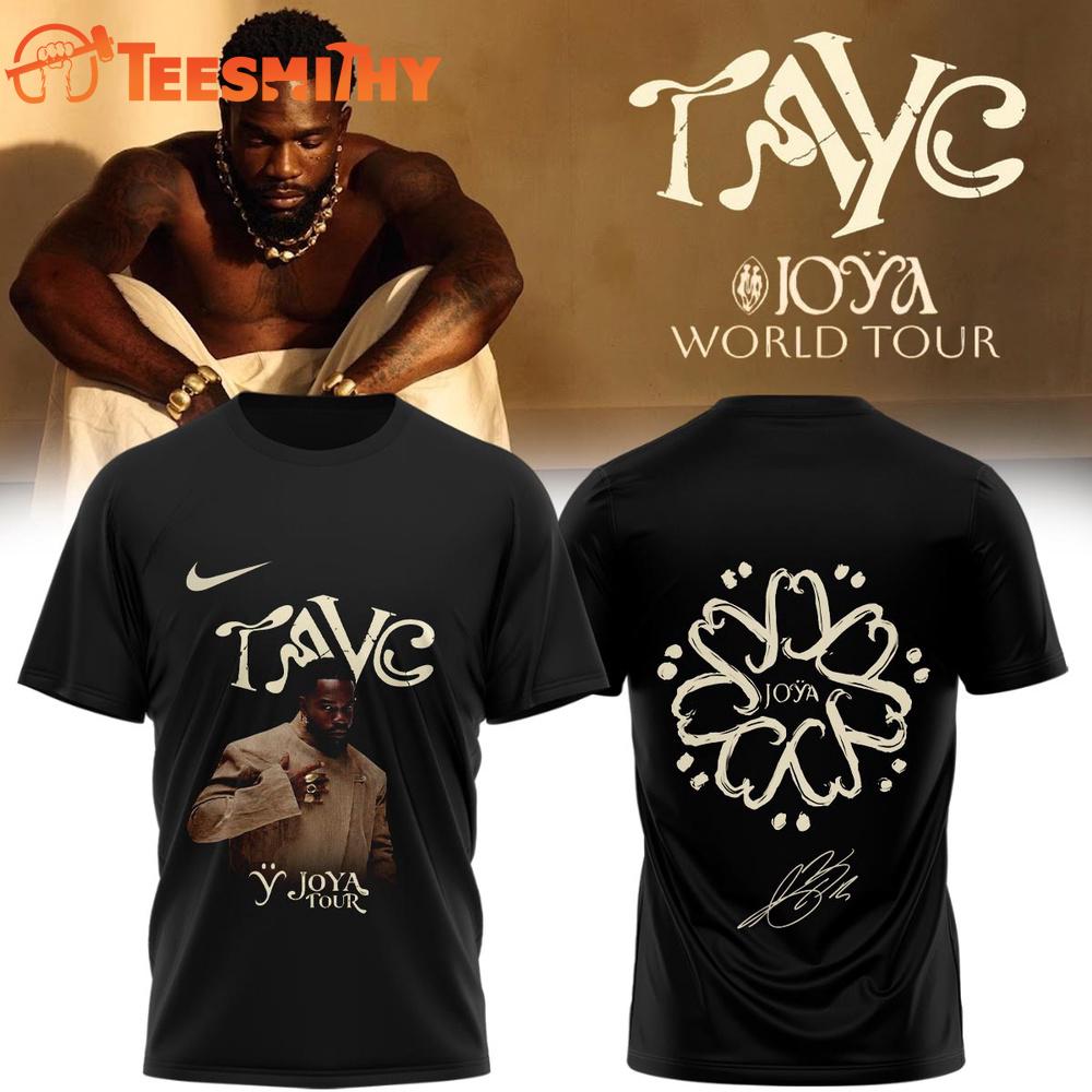 Tayc JOYA TOUR Limited Edition Signature 2026 Black 3D Shirt