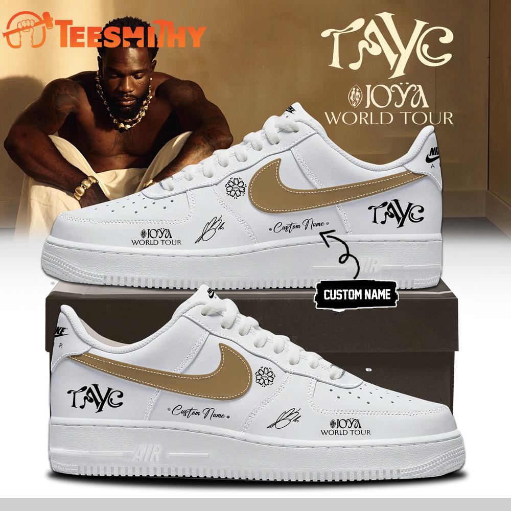 Tayc JOYA TOUR Limited Edition Signature 2026 White Air Force 1 Shoes