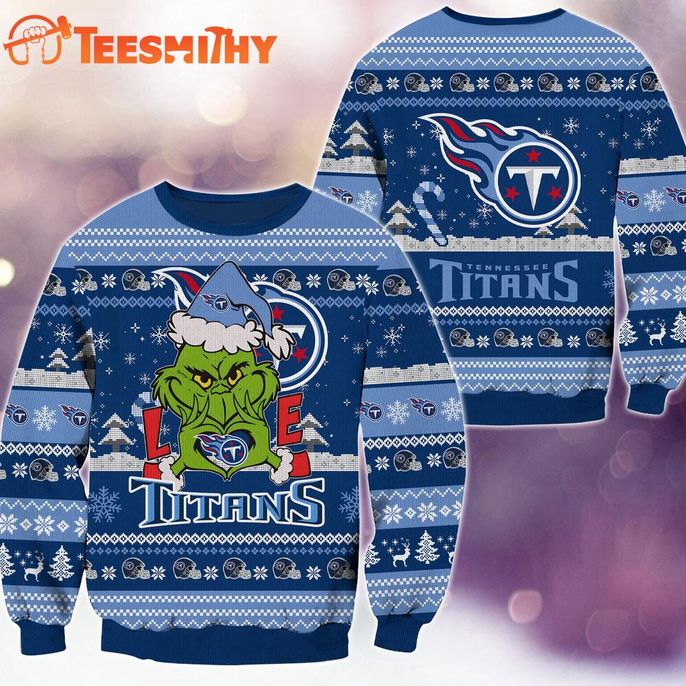 Tennessee Titans NFL Grinch Football Limited Ugly Christmas Sweater
