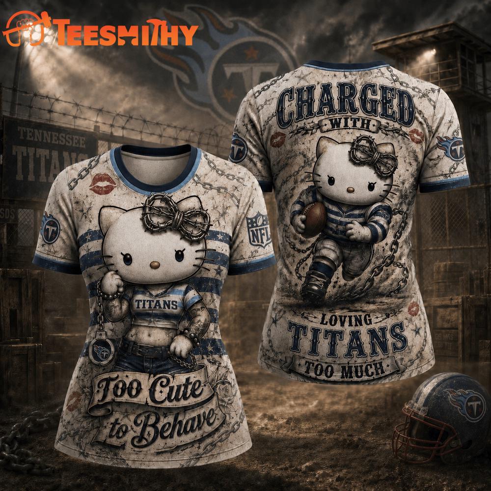 Tennessee Titans NFL Hello Kitty Rebellion Unisex 3D Shirt