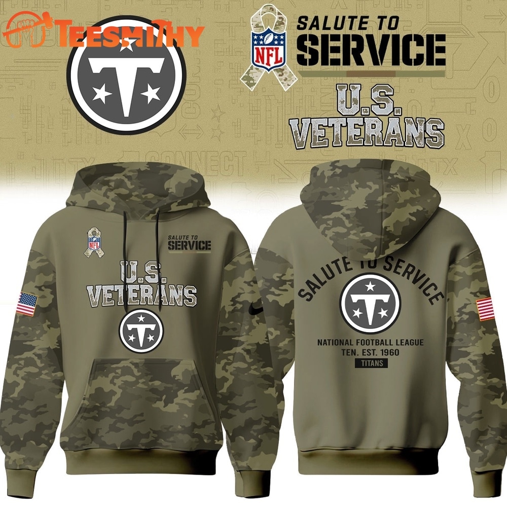 Tennessee Titans NFL US Veterans Salute To Service 2026 Hoodie Shirt