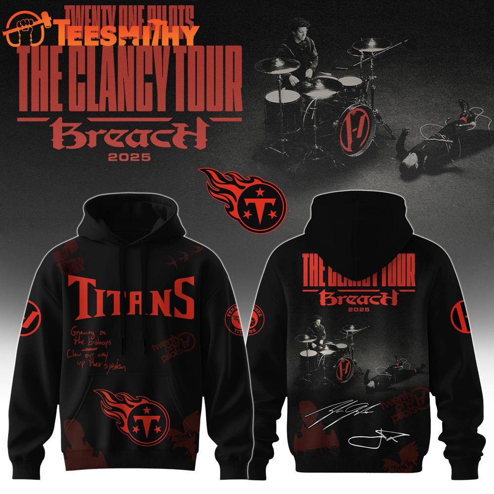 Tennessee Titans NFL x Twenty One Pilots The Clancy World Tour Hoodie Shirt