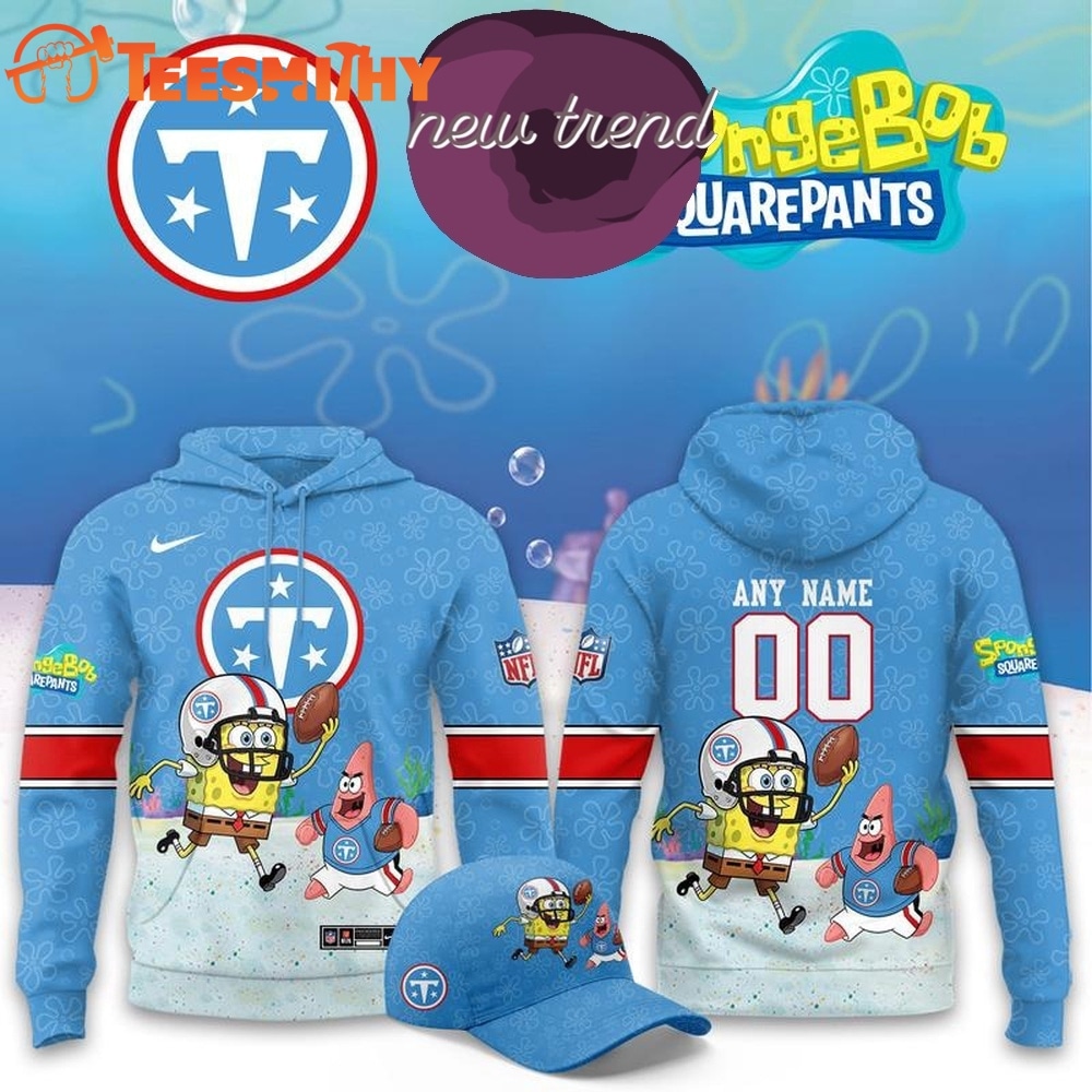 Tennessee Titans x SpongeBob Limited Edition Personalized Hoodie