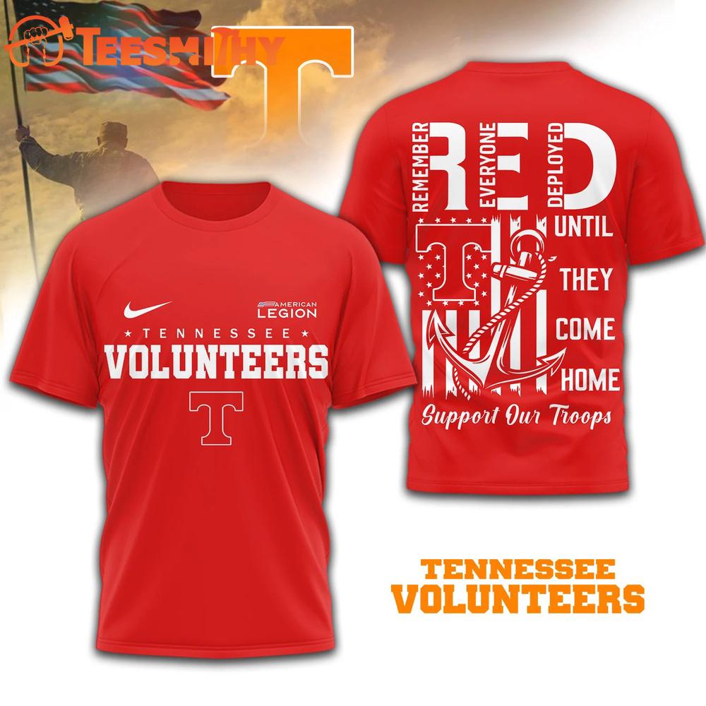Tennessee Volunteers 2026 NCAA Red Friday 3D T Shirt