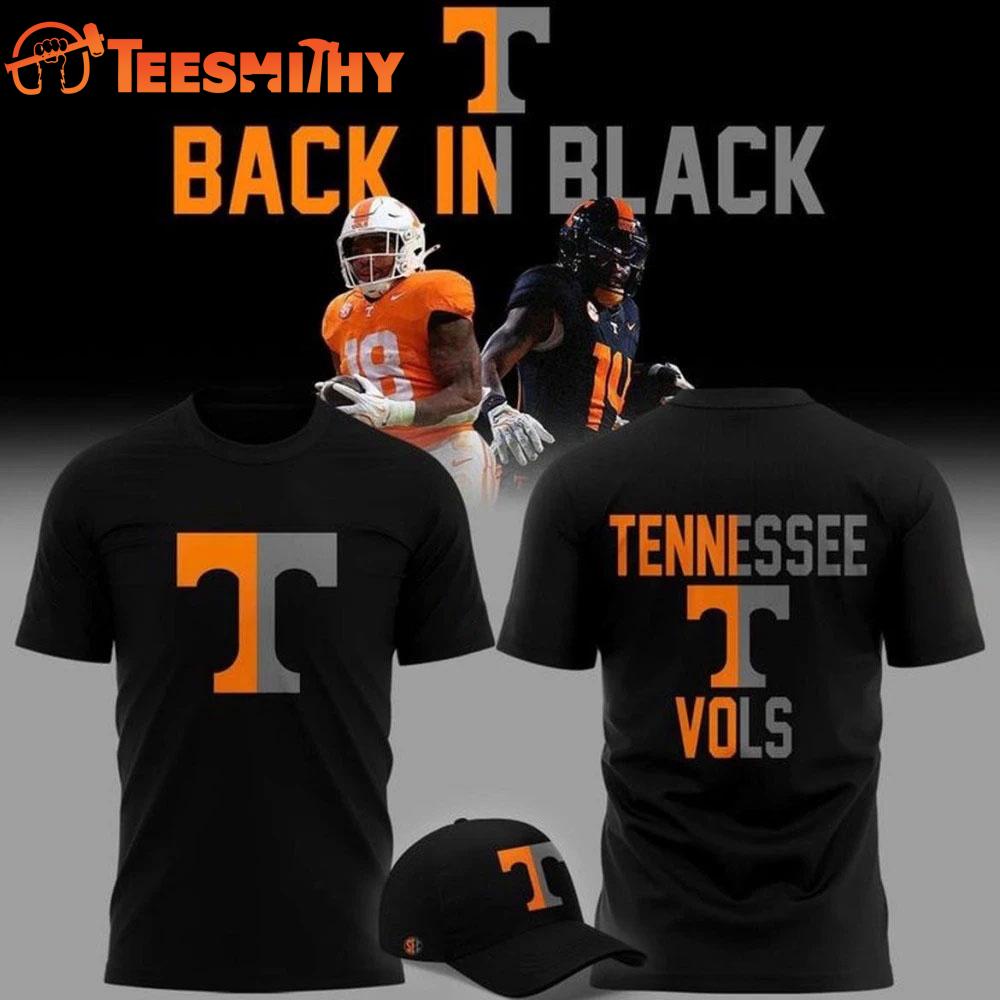Tennessee Volunteers Football Back In Black 2025 Dark Mode Orange Limited 3D Shirt Tennessee Volunteers Football Back In Black 2025 Dark Mode Orange Limited 3D Shirt