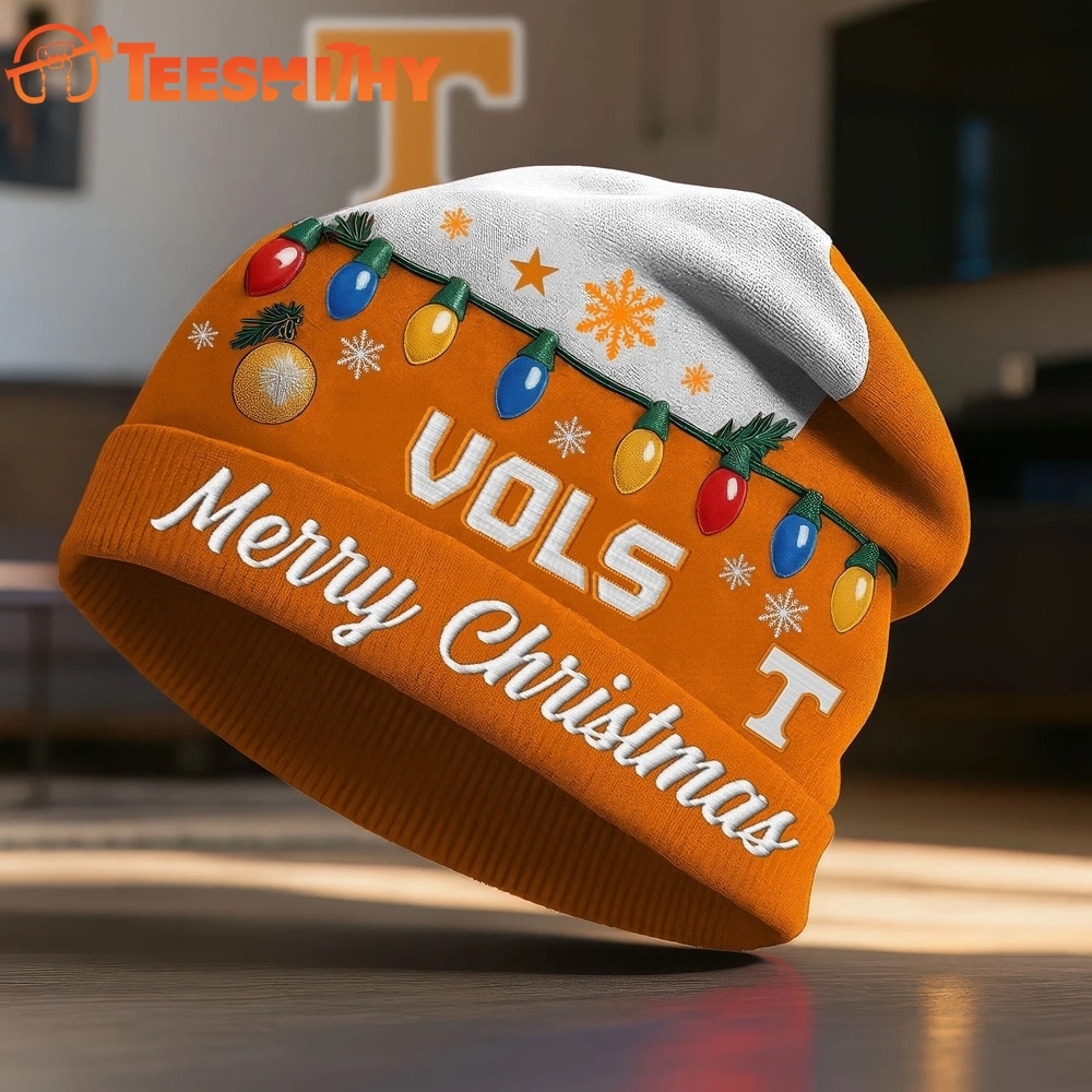 Tennessee Volunteers NCAA Merry Christmas Beanie Hat