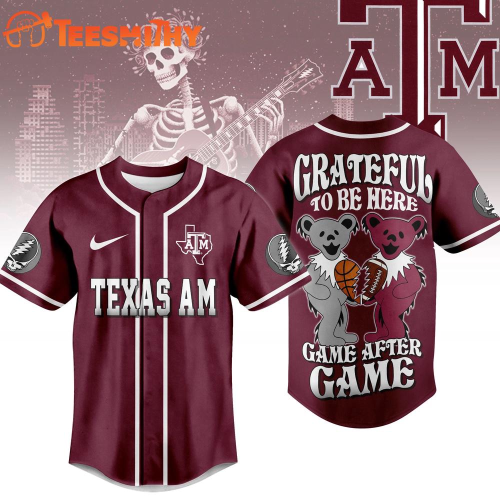 Texas A&M Aggies NCAA College Grateful Dead Sports Baseball Jersey