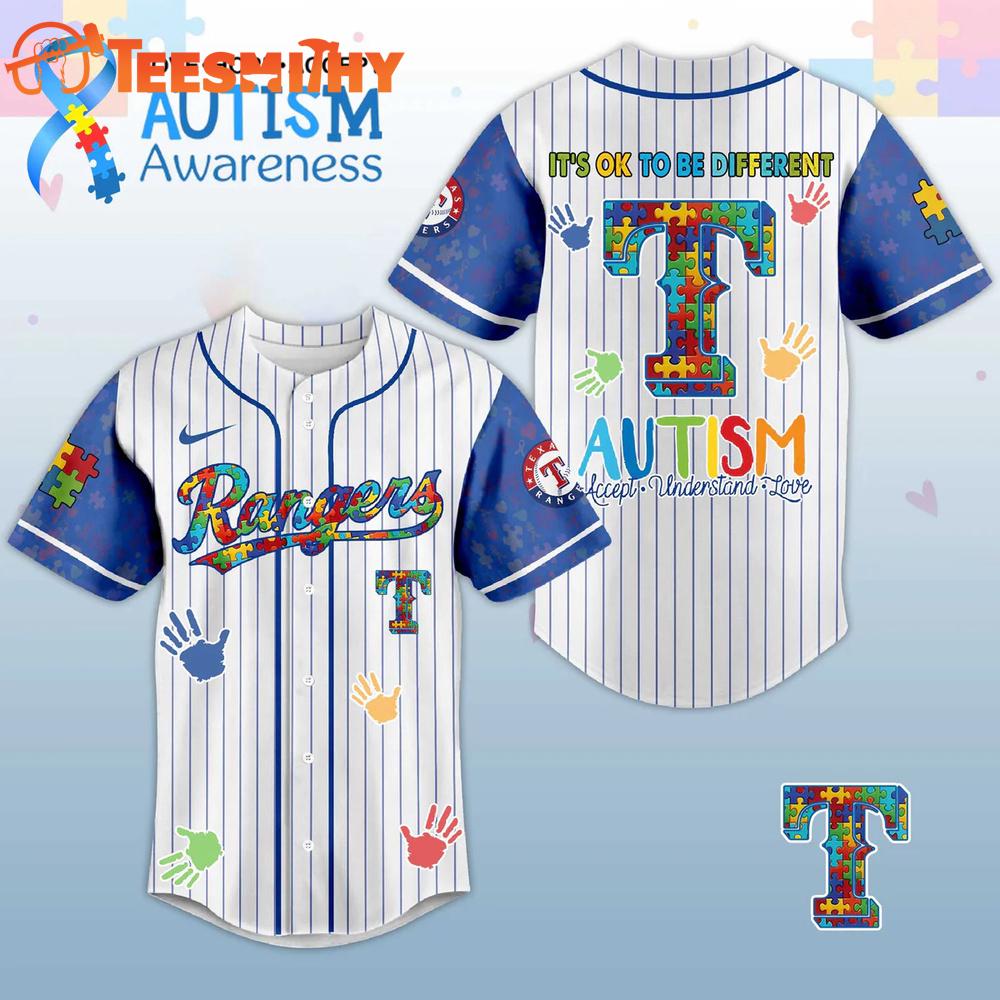 Texas Rangers Autism Awareness 2026 Limited Editions Baseball Jersey