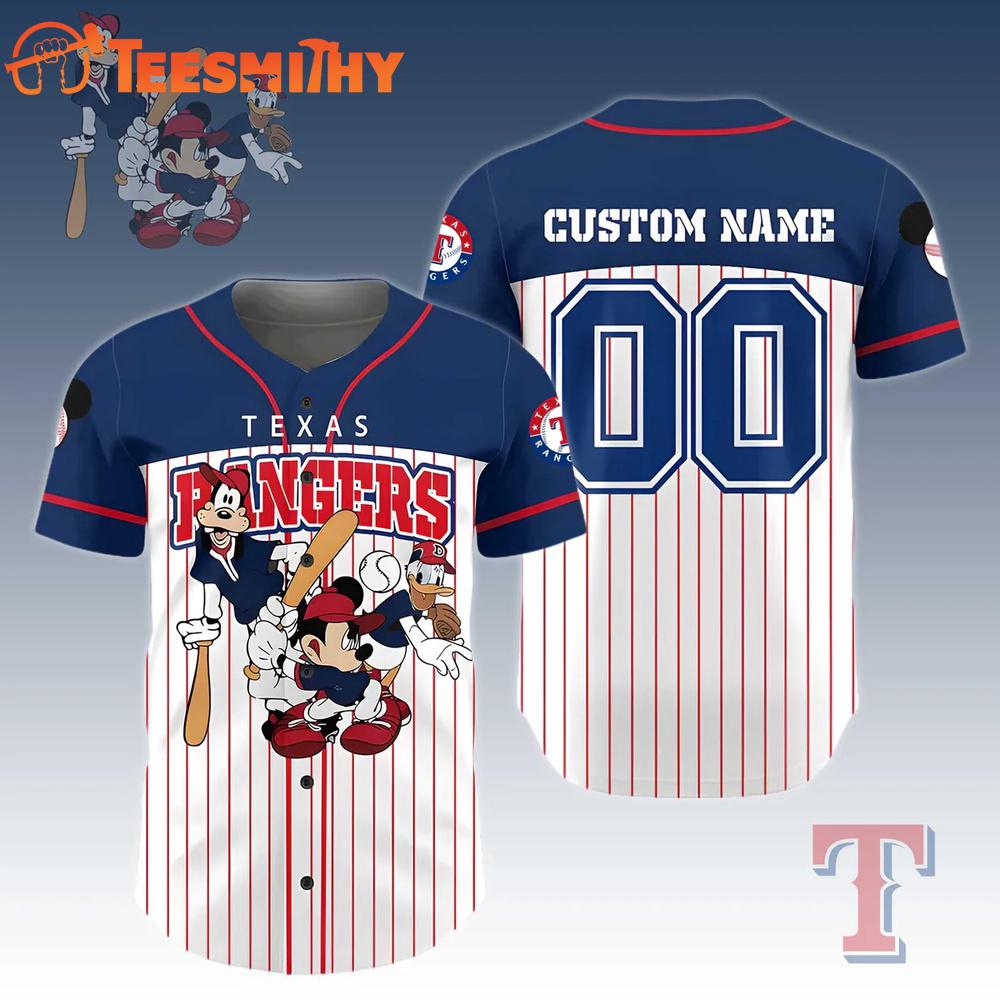 Texas Rangers Cartoon Mickey Mouse 2026 Baseball Jersey