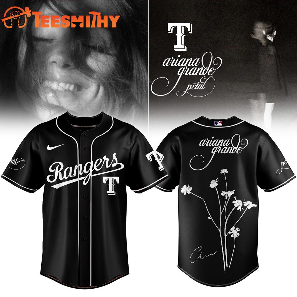Texas Rangers x Ariana Grande’s Petal Album Baseball Jersey