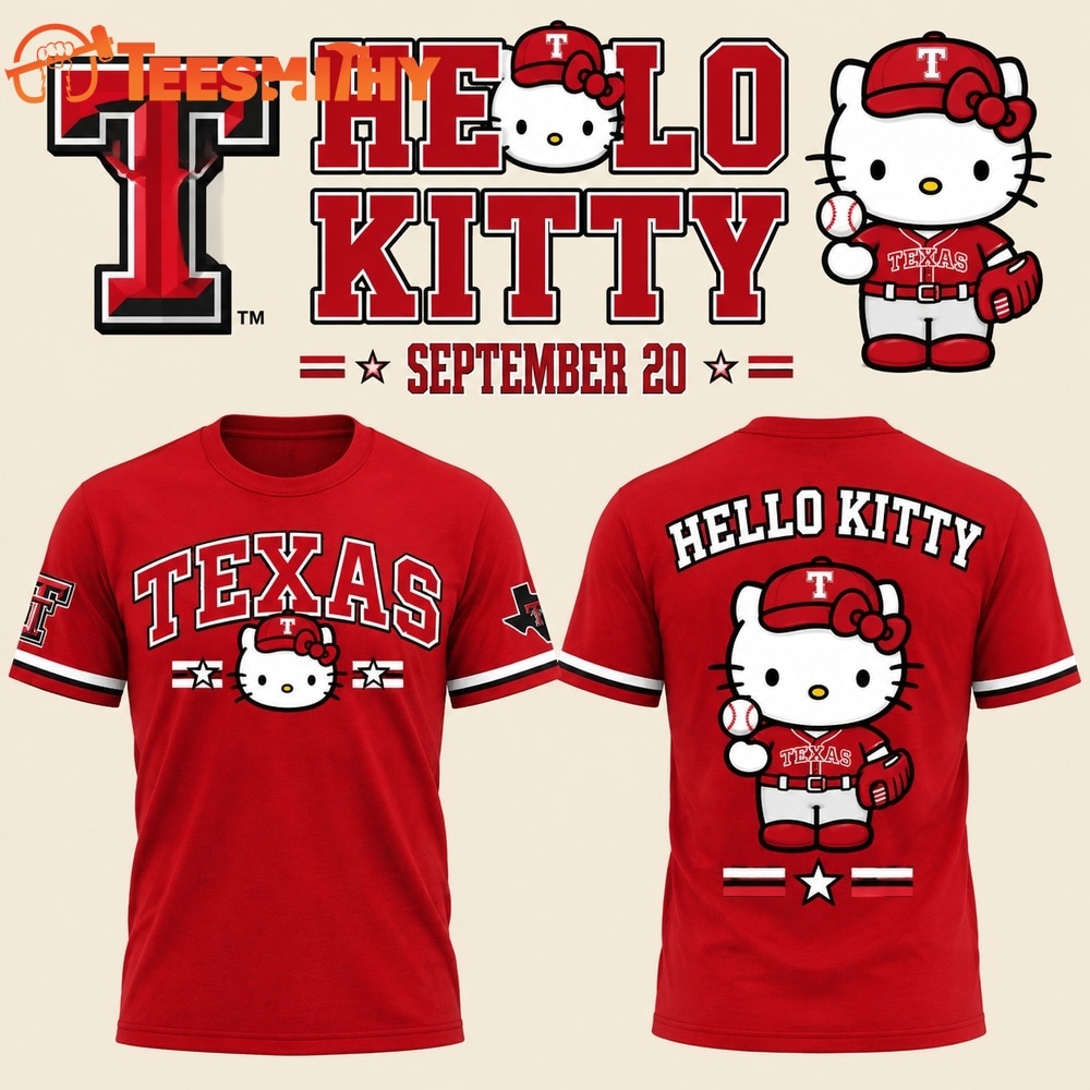 Texas Rangers x Hello Kitty 2026 Viva Tejas Graphic T Shirt