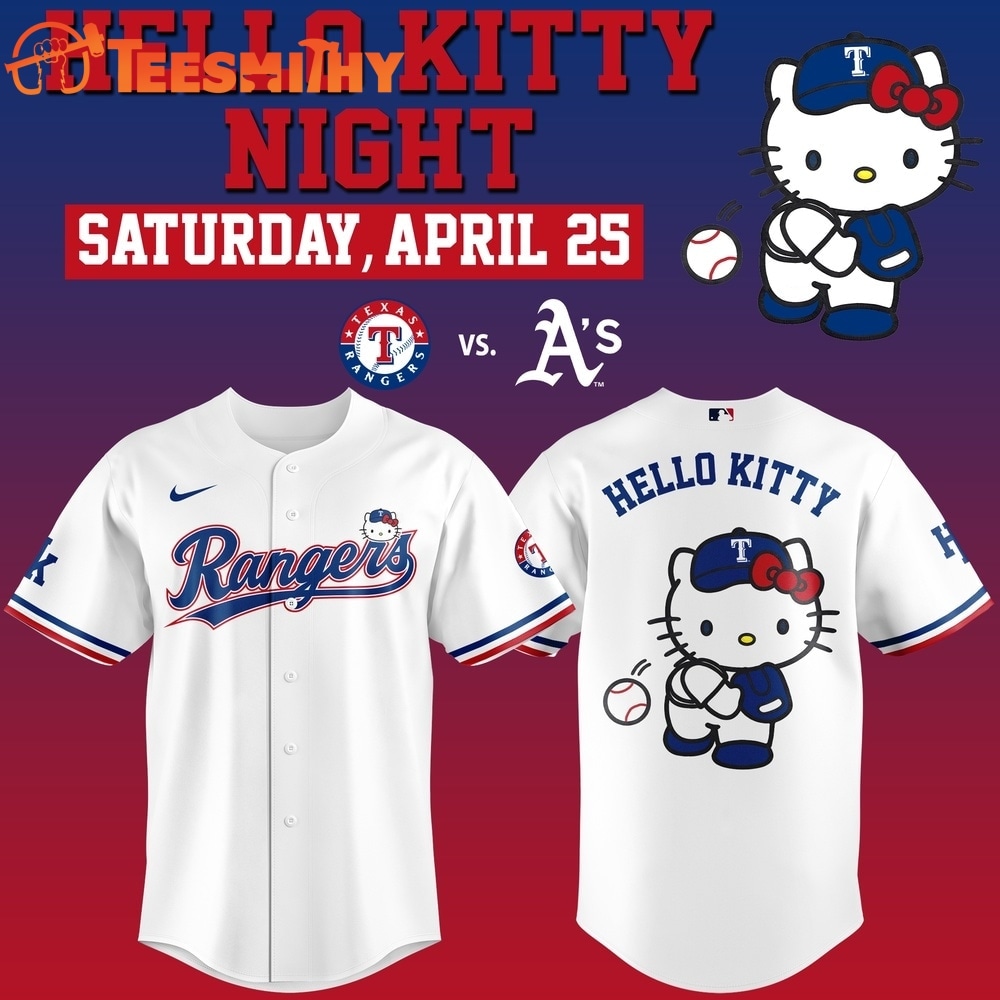 Texas Rangers x Hello Kitty Night 2026 Limited Edition Baseball Jersey