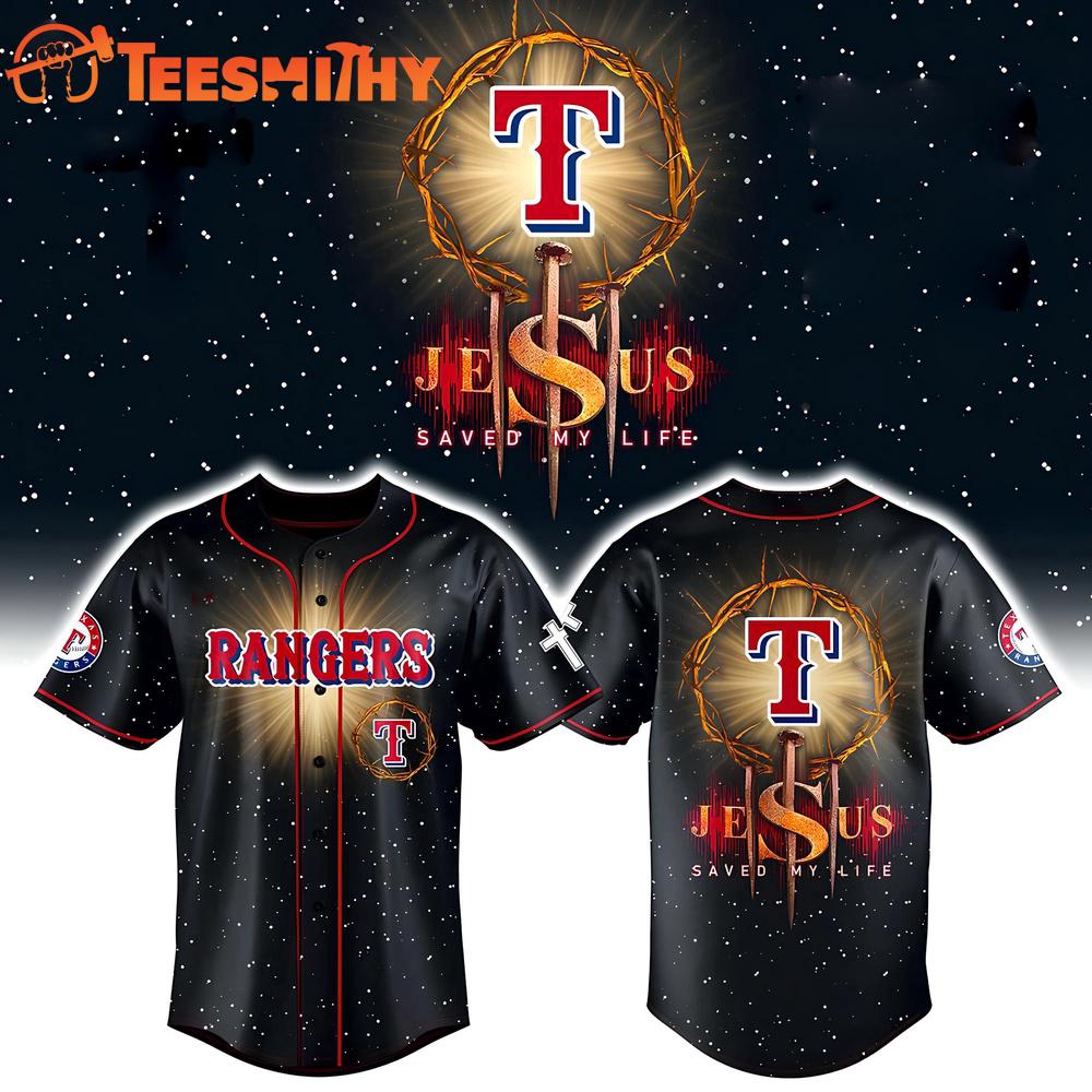 Texas Rangers x Jesus Save My Life Baseball Jersey