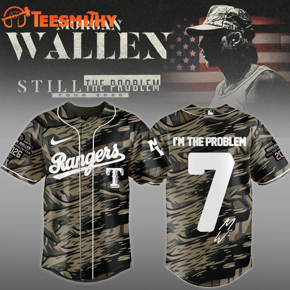 Texas Rangers x Morgan Wallen Still The Problem Tour 2026 Signature Baseball Jersey