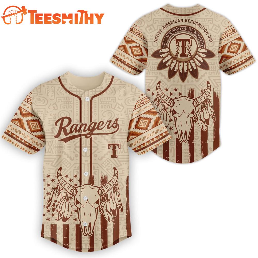 Texas Rangers x Native American Custom Baseball Jersey