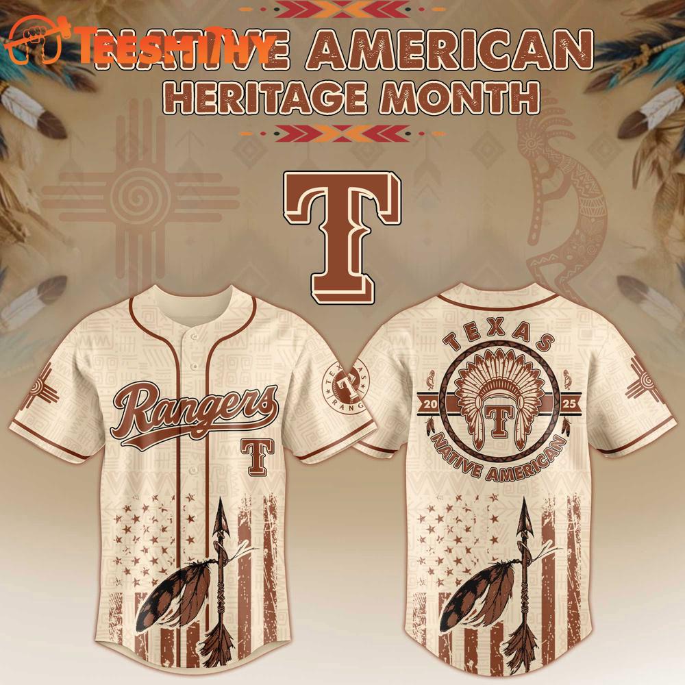 Texas Rangers x Native American Month Baseball Jersey