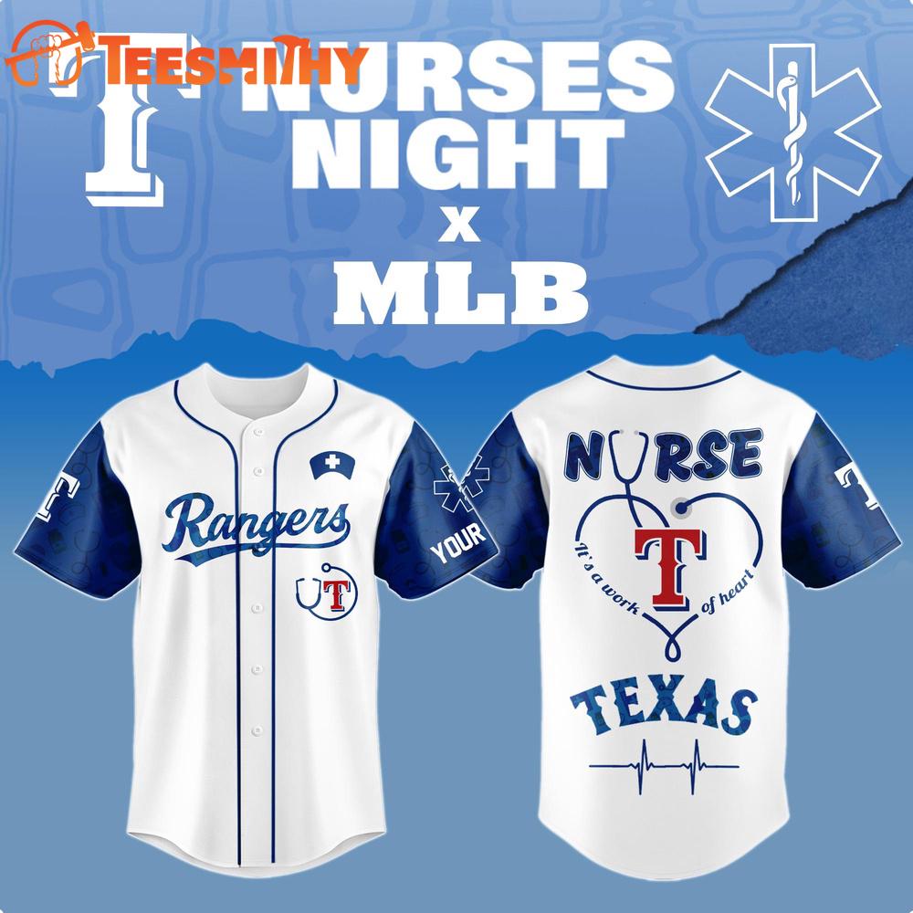 Texas Rangers x Nurses Night Custom Baseball Jersey