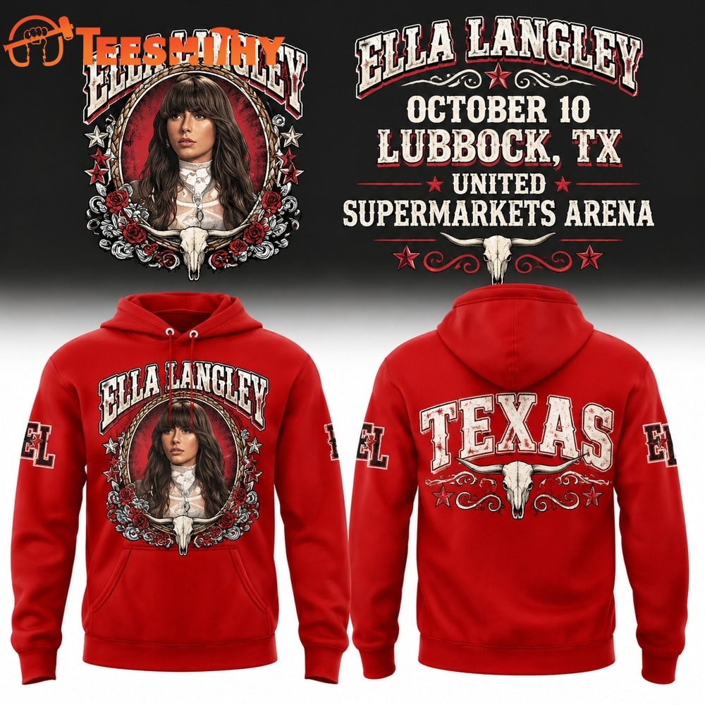 Texas Tech Red Raiders x Ella Langley Choosin Texas The Dandelion Tour 2026 Red Hoodie