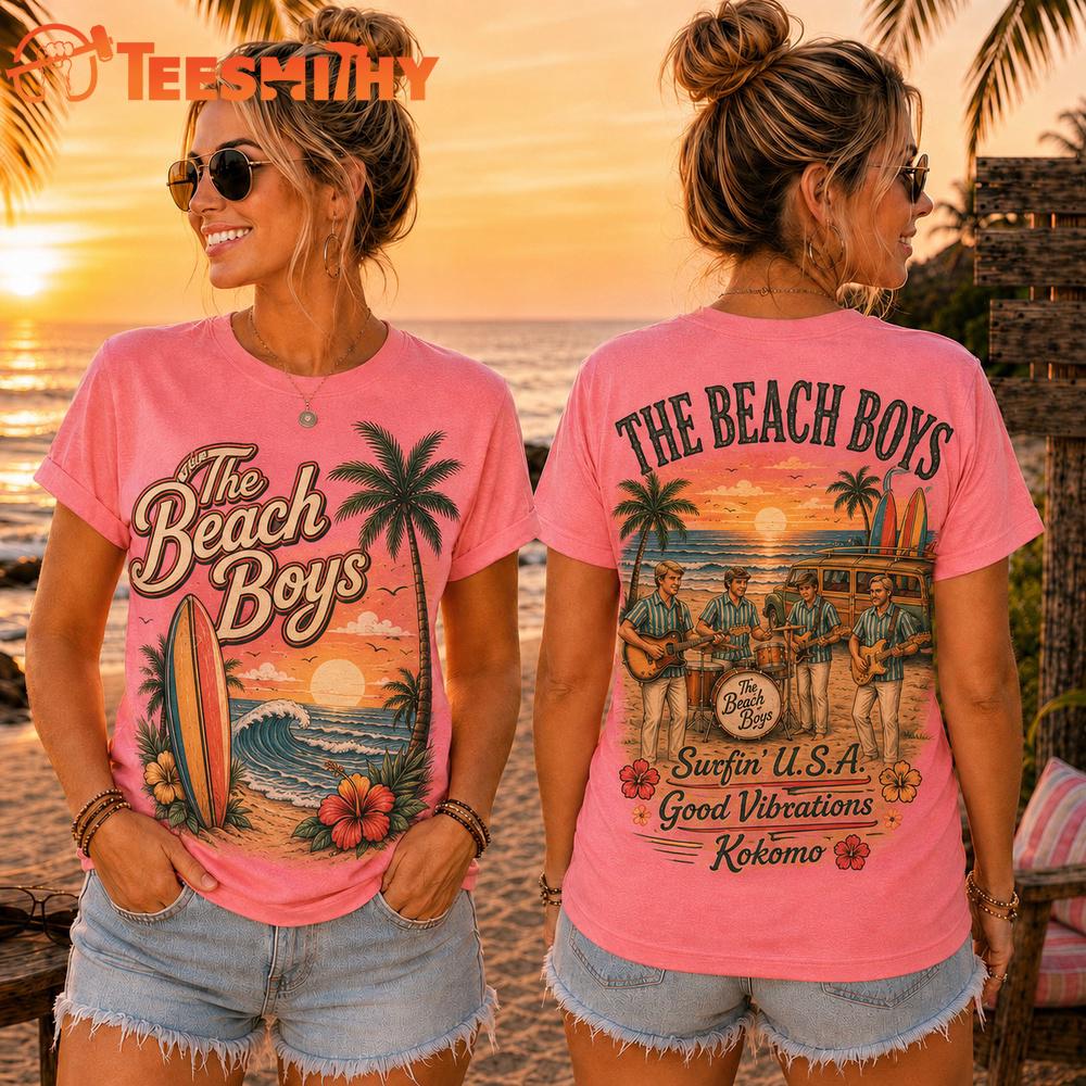 The Beach Boys Retro Sunset Music 3D T-Shirt