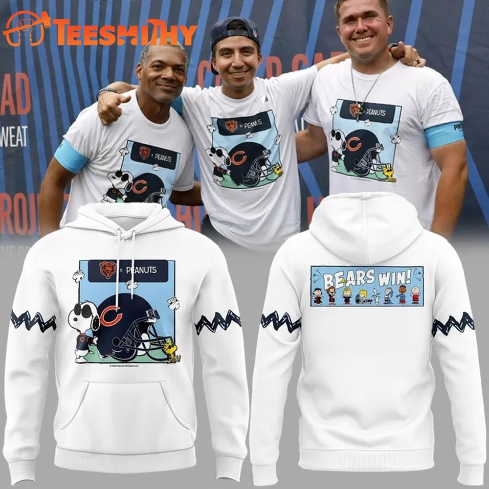 The Chicago Bears x Peanuts Kids BEARS WIN 2026 Hoodie