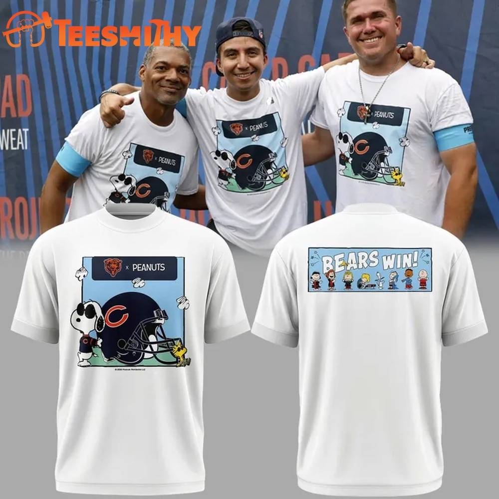 The Chicago Bears x Peanuts Kids BEARS WIN 2026 T Shirt