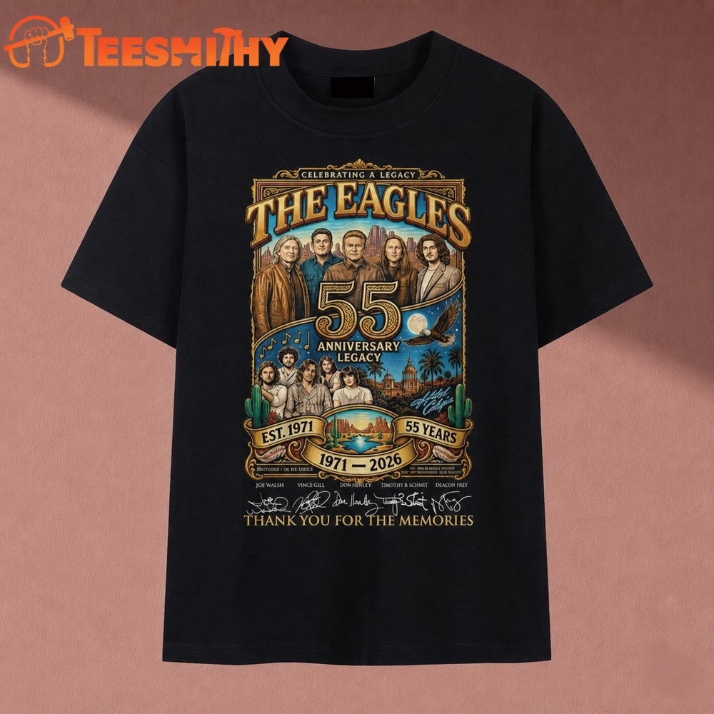 The Eagles 55th Anniversary 1971 2026 Legacy Signatures T Shirt