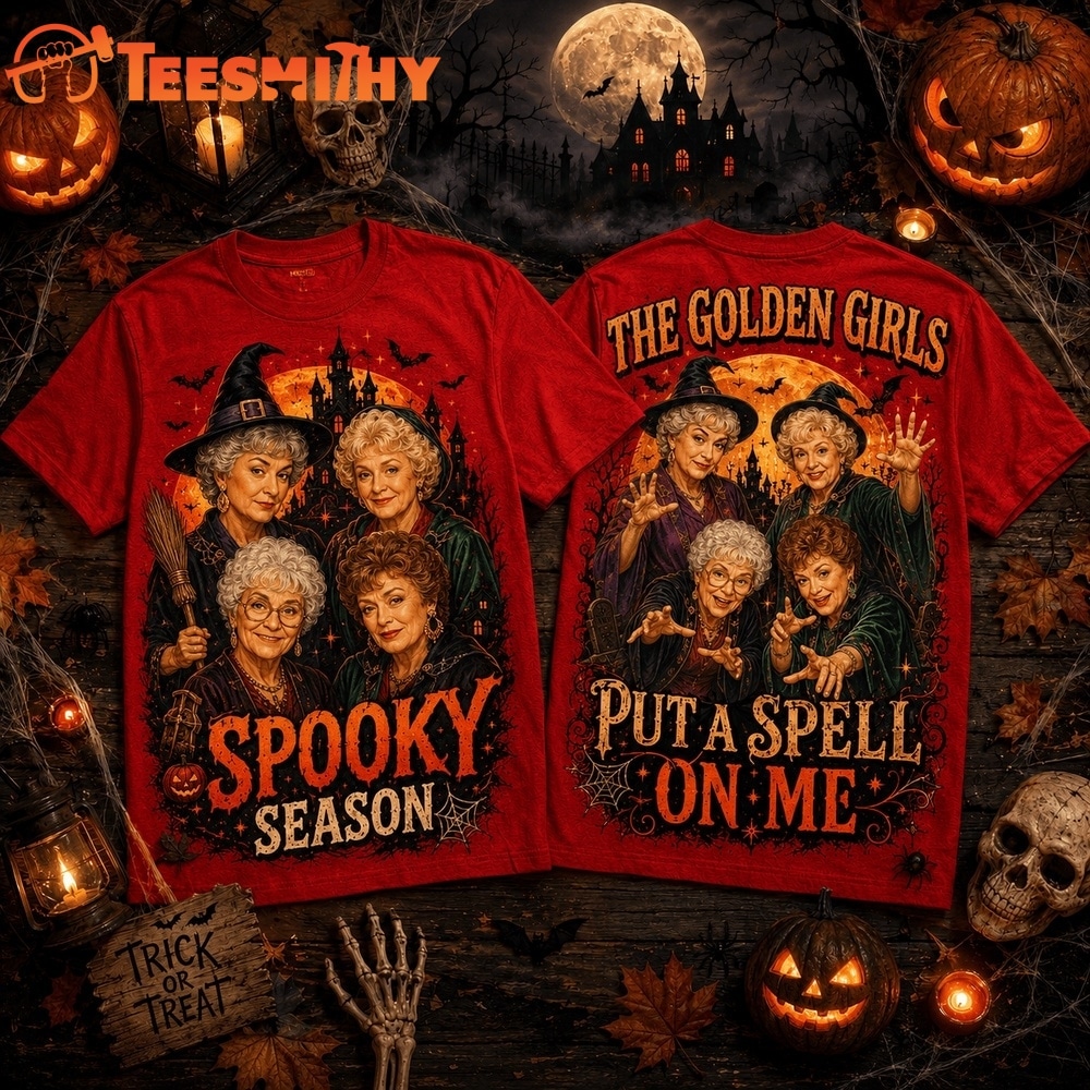 The Golden Girls Witchy Moon Vintage Portrait Halloween 3D Shirt