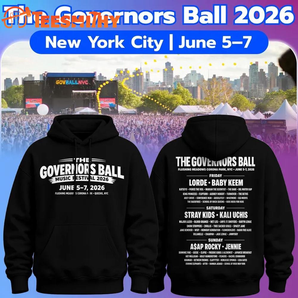 The Governors Ball Music Festival 2026 Limited Edition Black Hoodie