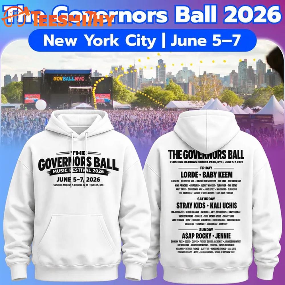 The Governors Ball Music Festival 2026 Limited Edition White Hoodie