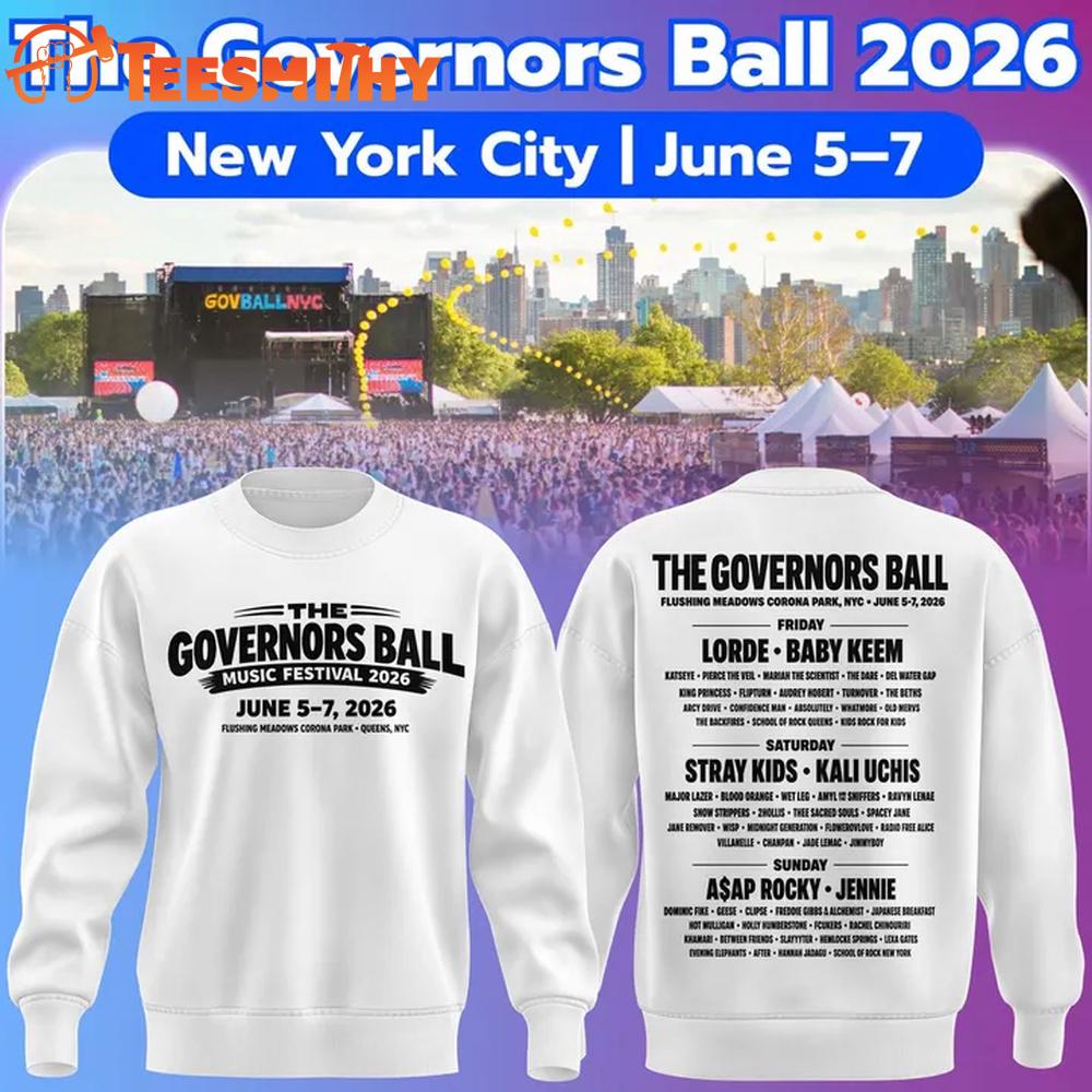 The Governors Ball Music Festival 2026 Limited Edition White Sweatshirt