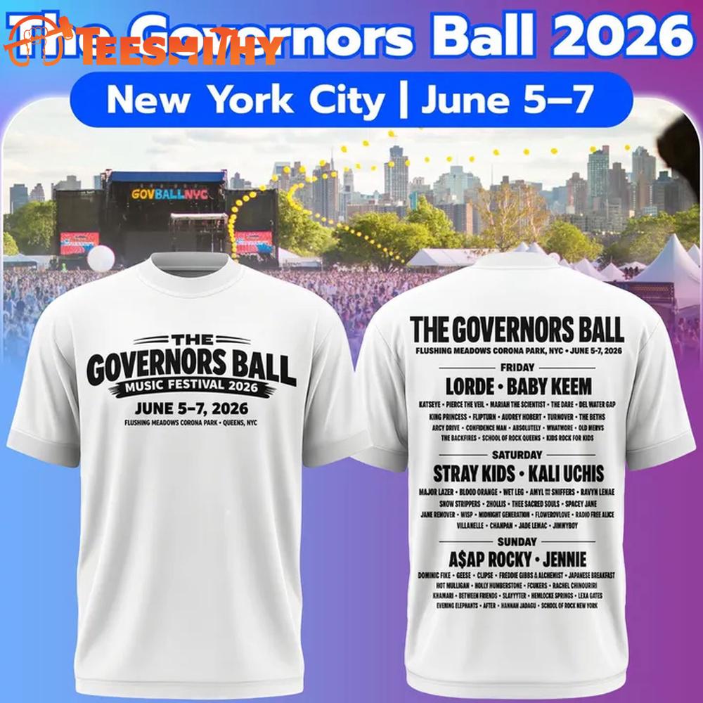 The Governors Ball Music Festival 2026 Limited Edition White T Shirt